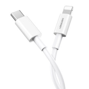 DENMEN KABEL USB-C PD TYP-C - LIGHTNING 20W 3,6A WZMACNINANY BIAŁY 2M D65