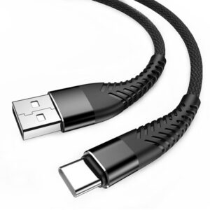 REDX KABEL USB TYP-C QC 3.0 CZARNY 2M QUICK CHARGE OPLOT WZMACNIANY REDX NYLON