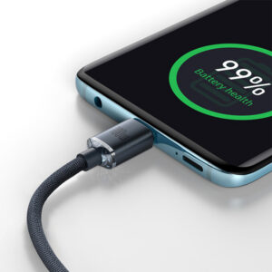 Baseus kabel USB-C - USB-C 5A 100W 1.2m QC PD czarny oplot CAJY0006 01