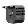 Somostel adapter zasilania cały świat 2x USB / Typ-C 20W QC PD czarny SMS-Q43