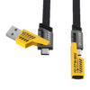 Somostel Kabel 3w1 USB - Typ-c / microUSB / Lightning 65W 1.2m Power Delivery PD Czarny SMS-BJ15
