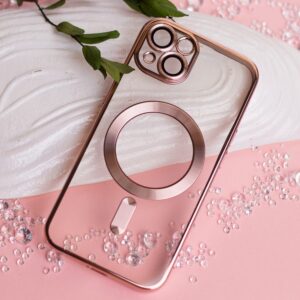 Nakładka MagSafe Color Chrome case do Samsung Galaxy A17 4G / A17 5G różowo-złoty