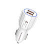 Somostel Ładowarka samochodowa 2XUSB + kabel USB - Lightning 3A+2A 3100mA + 2100mA 1m Quick Charge QC3.0 Biały