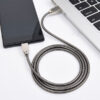 Somostel Kabel USB - microUSB 2.4A 20W 1m Quick Charge QC3.0 Srebrny SMS-BJ01