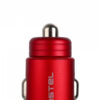 Somostel Ładowarka samochodowa 2XUSB + kabel USB - USB-C 5A 1m Quick Charge QC3.0 czerwony Aluminium SMS-A89