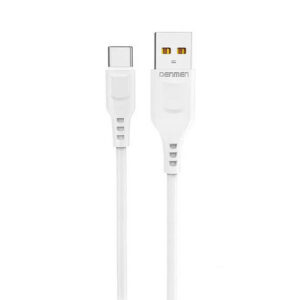 Denmen Ładowarka sieciowa 2XUSB + kabel USB - USB-C 2.1A 10W Biały DC02T