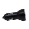 Ecobox Ładowarka samochodowa USB / 2x Typ-C 78W QC PD Czarny D18
