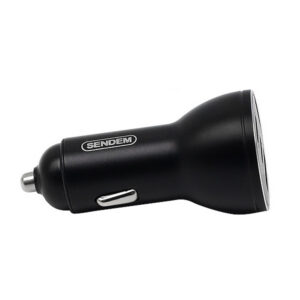 Ecobox Ładowarka samochodowa USB / 2x Typ-C 78W QC PD Czarny D18