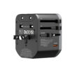 Somostel adapter zasilania cały świat 2x USB / Typ-C 20W QC PD czarny SMS-Q43