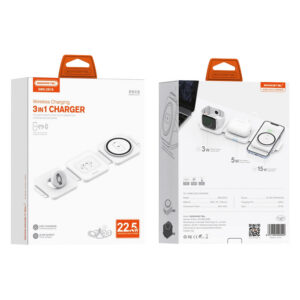 Somostel ładowarka bezprzewodowa indukcyjna MagSafe 3w1 22.5W + kabel USB - Typ-C 1m biały SMS-ZB18