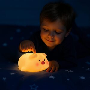 LAMPKA LED ŚWINKA SILIKONOWA 1W DLA DZIECI