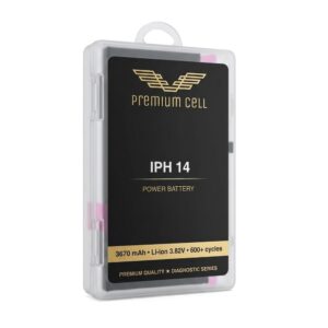 Premium Cell bateria do iPhone 14 Diagnosable 600+ Cycles 3670 mAh cobalt