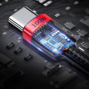 Baseus kabel Cafule USB-C - USB-C 100W 2m czarny oplot CATKLF-ALG1