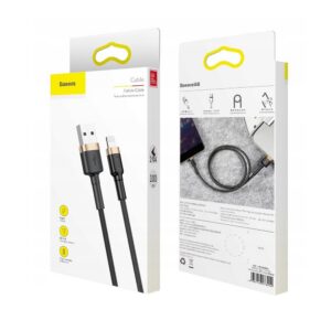 Baseus kabel Cafule USB - Lightning 2.4A 1m złoty oplot