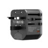 Somostel adapter zasilania cały świat 2x USB / Typ-C 20W QC PD czarny SMS-Q43