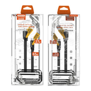 Somostel Kabel 3w1 USB - Typ-c / microUSB / Lightning 65W 1.2m Power Delivery PD Czarny SMS-BJ15