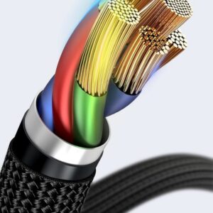 Baseus kabel Cafule USB-C - USB-C 100W 2m czarny oplot CATKLF-ALG1