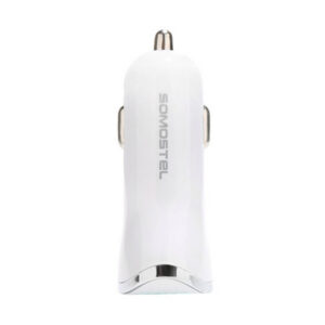 ŁADOWARKA SAMOCHODOWA 2A BIAŁA SOMOSTEL 2100mA 2XUSB DUAL FAST CHARGING SMS-A44