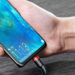 Baseus kabel Cafule USB-C - USB-C 100W 2m czarny oplot CATKLF-ALG1
