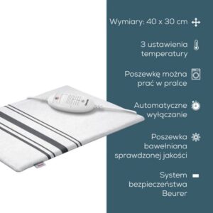 Beurer poduszka grzewcza biało-szary HK26