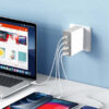 Somostel Ładowarka sieciowa GaN 2x USB / 2x USB-C 130W Power Delivery PD+QC3.0 Biały SMS-Q24