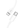 DENMEN KABEL USB-C PD TYP-C - LIGHTNING 20W 3,6A WZMACNINANY BIAŁY 2M D65
