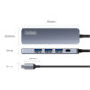Somostel Adapter host 3xUSB+TYP-C+HDMI + kabel Typ-C - Typ-C 60W Srebrny SMS-BZ08