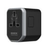 Somostel adapter zasilania cały świat 2x USB / Typ-C 20W QC PD czarny SMS-Q43