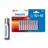 Philips bateria AAA alkaiczna 10 + 10szt LR03P20BP/10