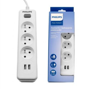 1_thickbox-3056.jpg Philips listwa zasilająca przedłużacz 3 gniazda + 2x USB 2m biały SPN3032WA/60