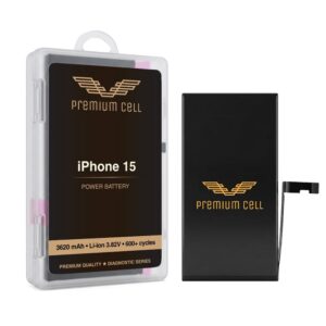 Premium Cell bateria do iPhone 15 Diagnosable 3620mAh 600+ Cycles cobalt
