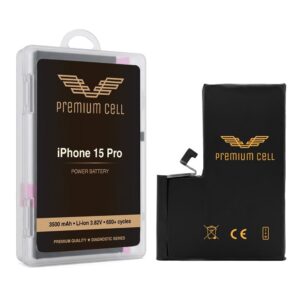 Premium Cell bateria do iPhone 15 Pro Diagnosable 3500mAh 600+ Cycles cobalt