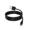 Economy kabel USB - USB-C 3A 1m czarny długie złącze