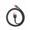 Baseus kabel Cafule USB - USB-C 3A 1m czerwony oplot CATKLF-B91