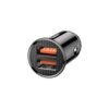 Baseus ładowarka samochodowa 2x USB 30W QC 3.0 czarny CCALL-YD01