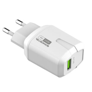 ŁADOWARKA SIECIOWA 3A 18W + KABEL USB - TYP-C BIAŁA SOMOSTEL 3000mA USB QC3.0 SMS-Q02