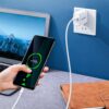 Denmen kabel USB - Lightning 120W 1m biały D28