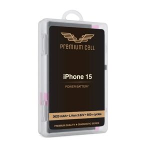 Premium Cell bateria do iPhone 15 Diagnosable 3620mAh 600+ Cycles cobalt