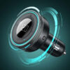Baseus transmiter FM 3.4A czarny