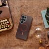 Nakładka Gentleman MagSafe case do Samsung Galaxy A57 5G brązowy