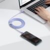 8_thickbox-449.jpg Baseus kabel E-maker USB-C - USB-C 100W 2m fioletowy oplot CAJY000705